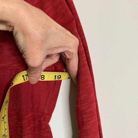 Horny Toad Long Sleeve Scoop Neck Henley Red Womens M - Picture 8 of 9